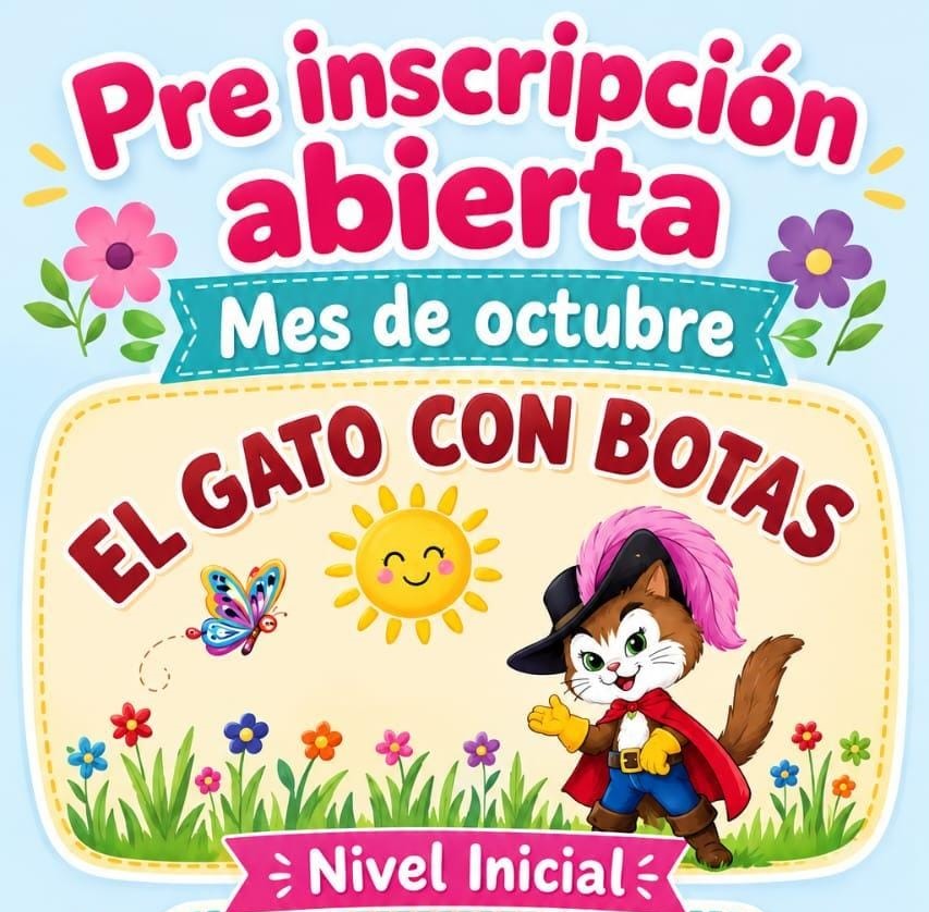 El Jardín "El Gato con Botas" abre sus preinscripciones para el Nivel Inicial